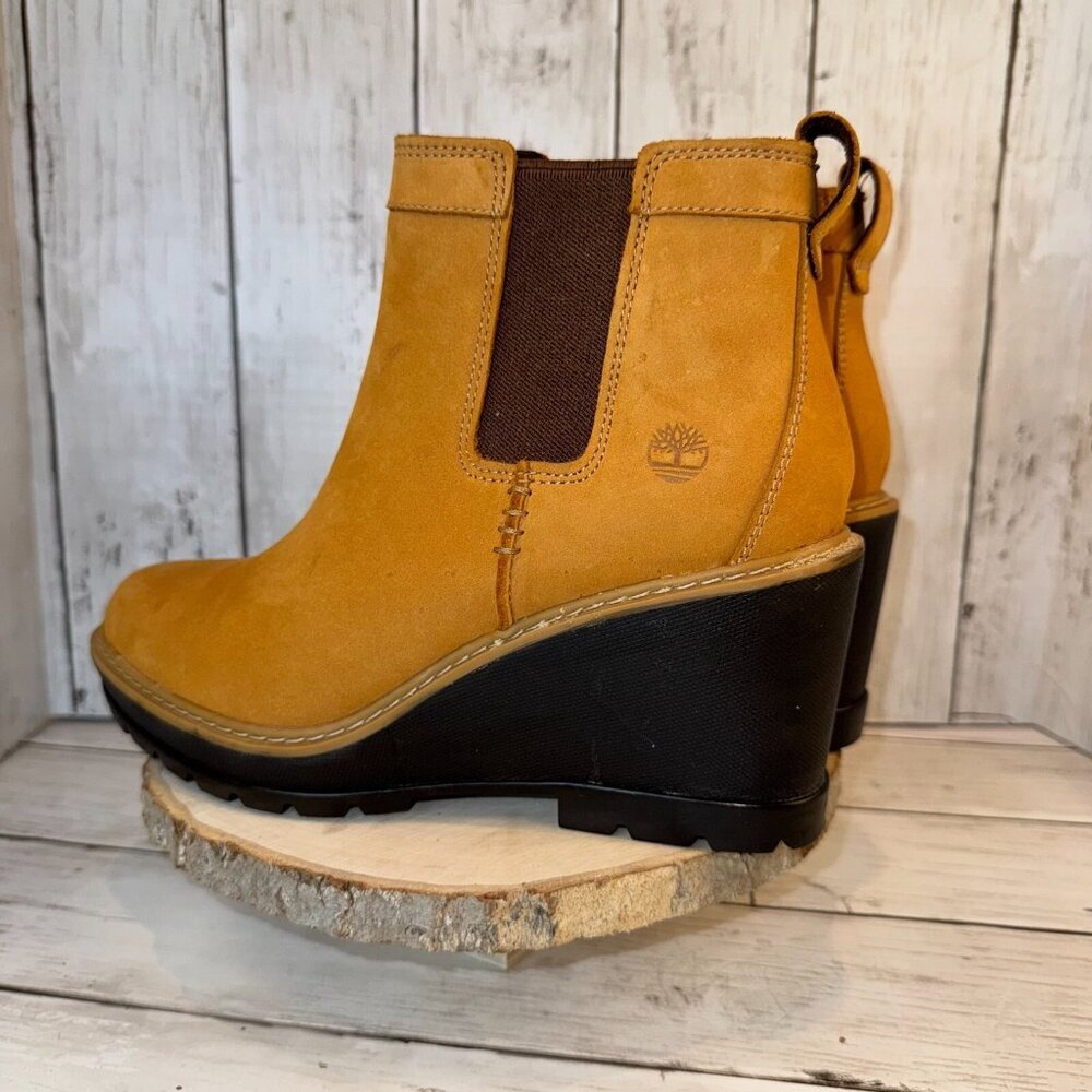 Timberland Wheat Yellow Wedge Ankle Booties - Picture 2 of 6